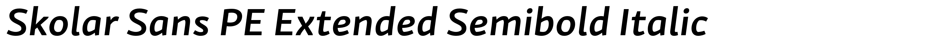 Skolar Sans PE Extended Semibold Italic